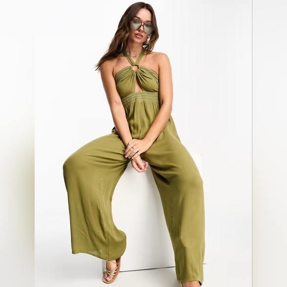 River Island and NWT Bandeu Halterneck Beach Jumpsuit. - Picture 12 of 16
